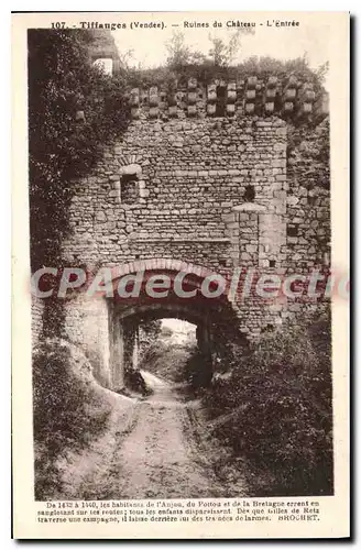 Cartes postales Tiffauges (Vendee) Ruines du Chateau