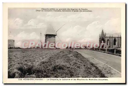 Cartes postales Les Herbiers (Vendee) La Chapelle Moulins du Mont des Alouettes