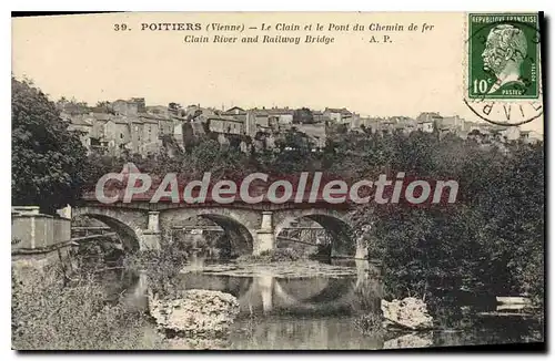 Cartes postales Poitiers (Vienne) Le Clain et le Pont du Chemin de fer