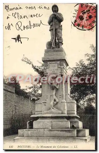 Cartes postales Poitiers Le Monument des Coloniaux