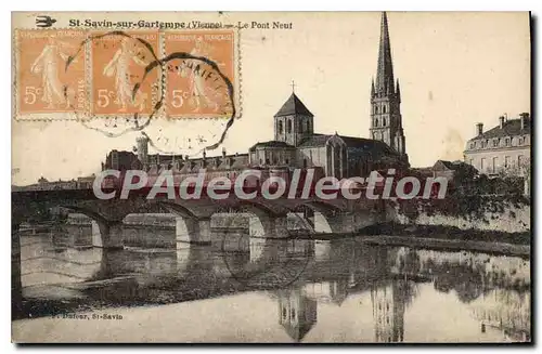 Cartes postales St Savin sur Gartempe (Vienne) Le Pont Beut