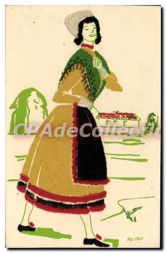 Ansichtskarte AK Poitou Costumes Regionaux