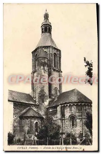 Cartes postales Civray (Vienne) Abside de l'Eglise Saint Nicolas
