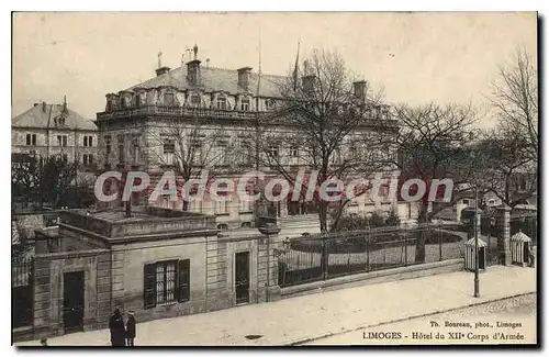 Cartes postales Limoges Hotel du XIIe Corps d'Armee