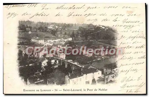 Ansichtskarte AK Environ de Limoges Saint Leonard pont de Noblat