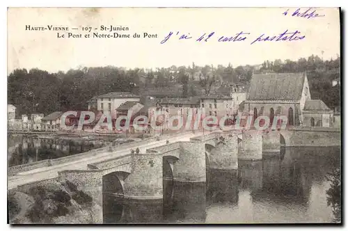 Ansichtskarte AK Haute Vienne St Junien Le Pont et Notre Dame du Pont