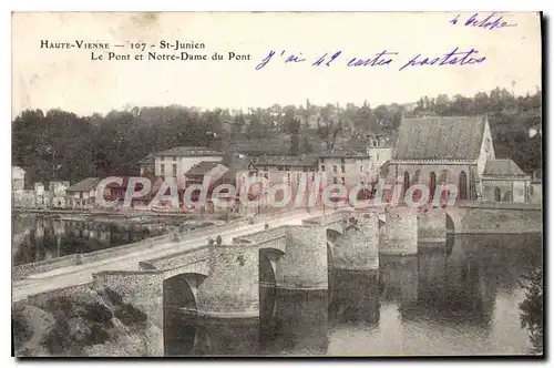 Cartes postales Haute Vienne St Junien Le Pont et Notre Dame du Pont