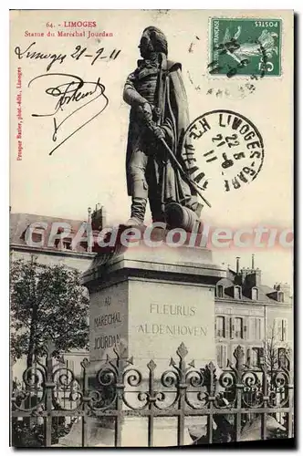 Cartes postales Limoges Statue du Marechal Jourdan