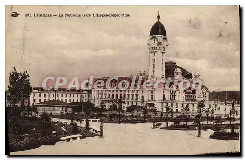 Ansichtskarte AK Limoges La Nouvelle Gare Limoges Benedictins