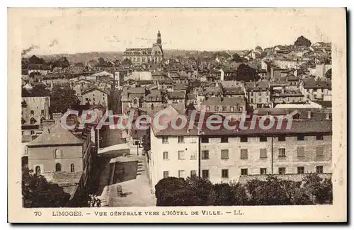 Ansichtskarte AK Limoges Vue generale vers l'Hotel de Ville