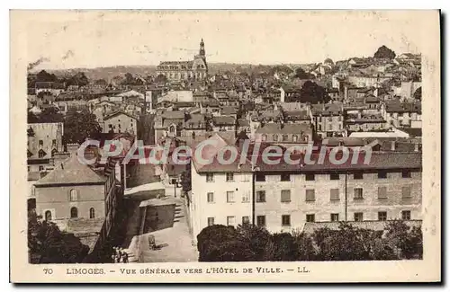 Cartes postales Limoges Vue generale vers l'Hotel de Ville