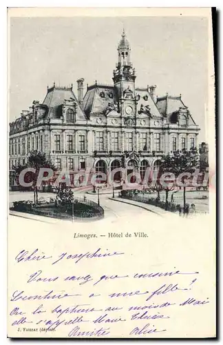 Cartes postales Limoges Hotel de Ville