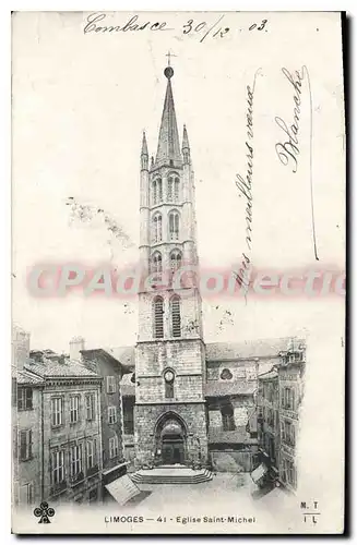 Cartes postales Limoges Eglise Saint Michel