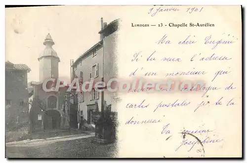 Cartes postales Limoges Chapelle St Aurelien