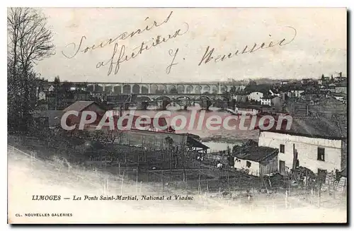 Cartes postales Limoges Les Ponts Saint Martial National et Viaduc