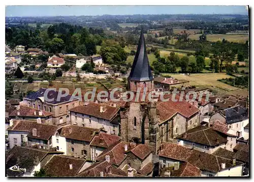 Moderne Karte Rochechouart (Haute Vienne) Vue generale aerienne