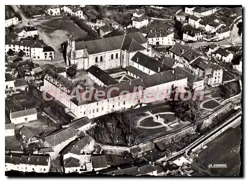 Moderne Karte Slolignac (Haute Vienne) L'Abbaye Vue aerienne