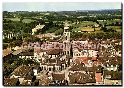 Moderne Karte St Leonard de Noblat (Haute Vienne) Vue generale aerienne