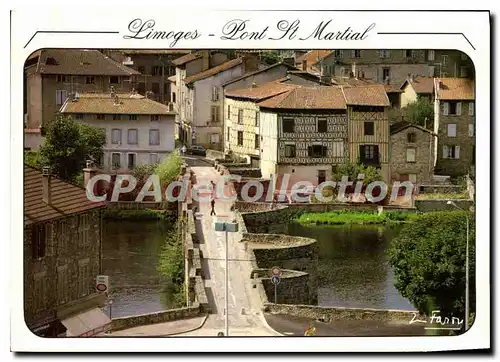 Cartes postales moderne Limoges (Haute Vienne) Pont sur la Vienne et le vieux quartier