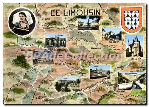 Cartes postales moderne Le Limousin Gu�ret Ussel Aubusson Limoges Brive Tulle Bort les Orgues