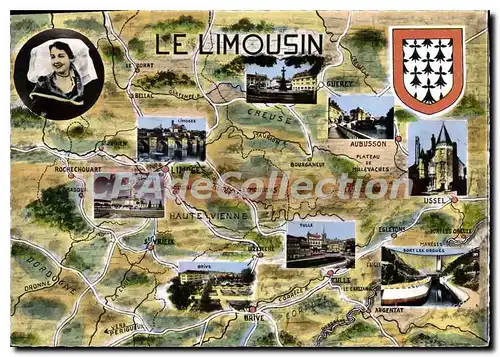 Cartes postales moderne Le Limousin Gu�ret Ussel Aubusson Limoges Brive Tulle Bort les Orgues