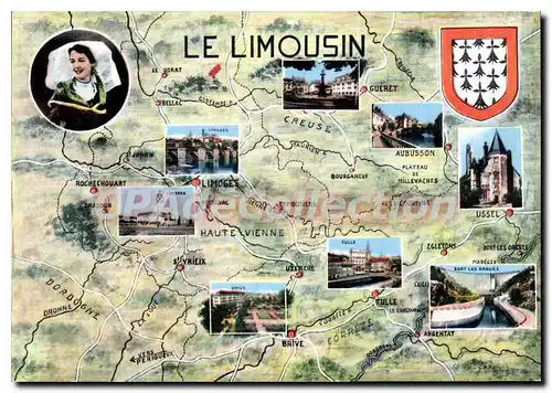 Cartes postales moderne Le Limousin Gu�ret Ussel Aubusson Limoges Brive Tulle Bort les Orgues