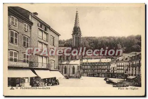 Cartes postales Plombieres les Bains Place de l'Eglise