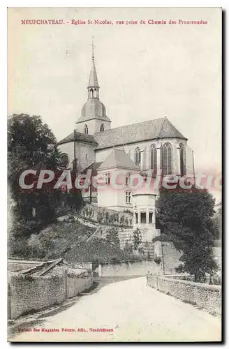 Cartes postales Neufchateau Eglise St Nicolas vue prise du Chemin des Promenades