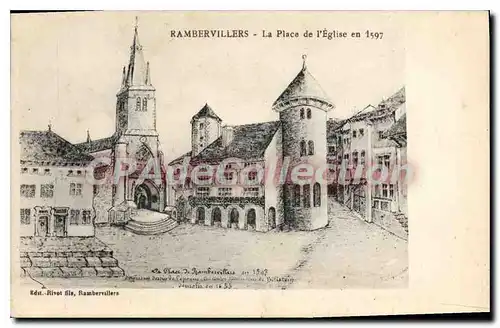 Cartes postales Rambervillers La Place de I'Eglise