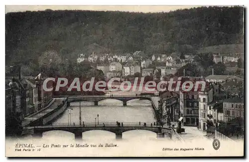 Cartes postales Epinal Les Ponts la Moselle vus du Ballon