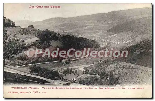 Cartes postales Les Cols des Vosges Wisembach Vosges Vue de la Colline en descendant du col de Sainte Marie La R