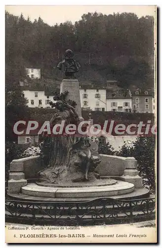 Cartes postales Plombieres les Bains monument Louis Francais