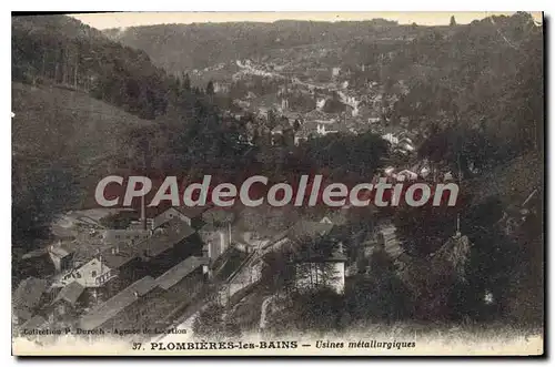 Cartes postales Plombieres les Bains Usines metallurgiques