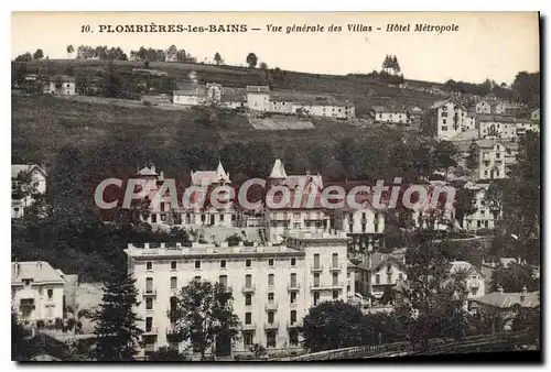 Cartes postales Plombieres les Bains Vue generale des villas Hotel Metropole