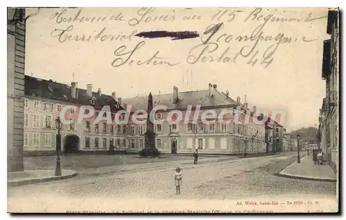 Cartes postales SAINT DIE Place Stanislas le tribunal et la fontaine