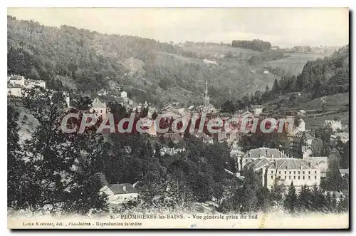 Cartes postales Plombieres les Bains Vue generale prise du Sud