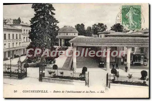 Cartes postales Contrexeville Entree de Petablissement et du Parc