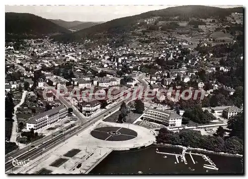 Moderne Karte Gerardmer Vosges Vue generale aerienne et le lac