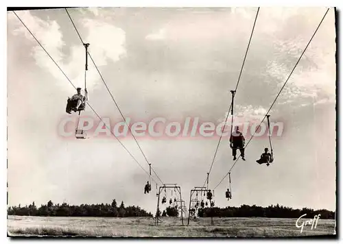 Cartes postales moderne Col de la Schlucht En Teleski vers le Belvedere