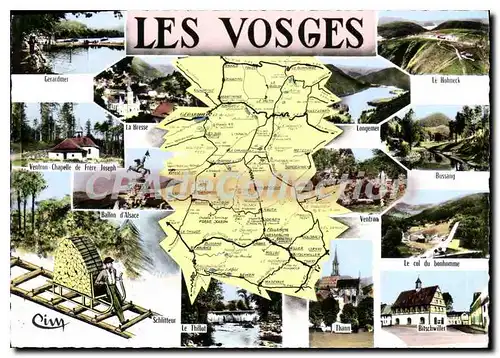 Cartes postales moderne Les Vosges Gerardmer La Bresse Ballon d Alsace Thann