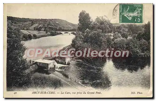 Ansichtskarte AK Arcy sur Cure La Cure vue prise du Grand Pont