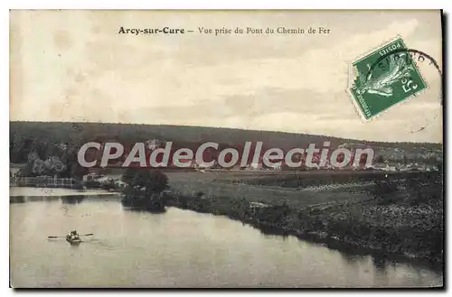 Cartes postales Arcy sur Cure Vue prise du Pont du Chemin de Fer