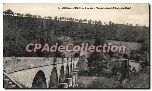 Cartes postales Arcy sur Cure Les deux Tunnels