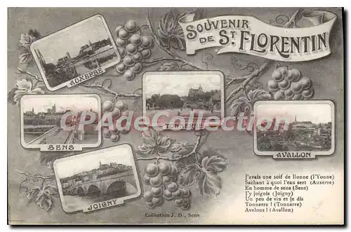 Cartes postales Souvenir de St Florentin
