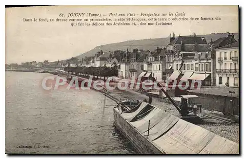 Ansichtskarte AK Joigny Yonne Port aux Perspective sur les Quais