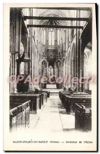 Cartes postales St Julien du Sault Yonne Interieur de I'Eglise