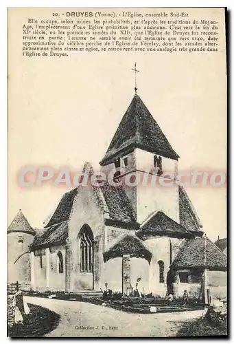 Cartes postales Druyes Yonne L'Eglise ensemble