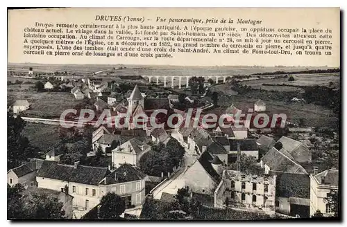 Cartes postales Druyes Yonne Vue Panoramique prise de la Montagne