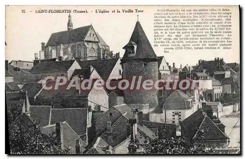 Cartes postales Saint Florentin Yonne L'Eglise et la Vielle Tour