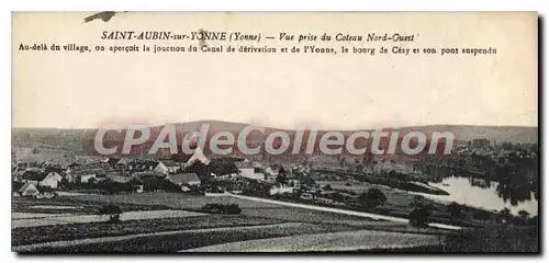 Cartes postales Saint Aubin sur Yonne Vue prise du Coteau Nord Ouest